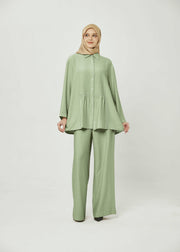 Solstice Gathered Tunic Sets - Celery Mist by Minnaba